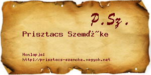 Prisztacs Szemőke névjegykártya